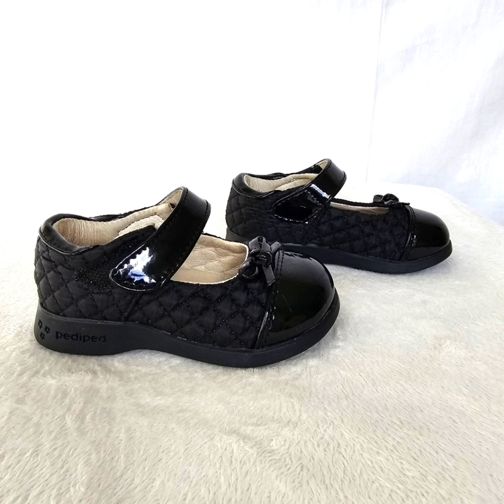 PEDIPED | Little Girl's Naomi Dress School Shoes w/Flex Fit System, EU 20, Black - Picture 4 of 15